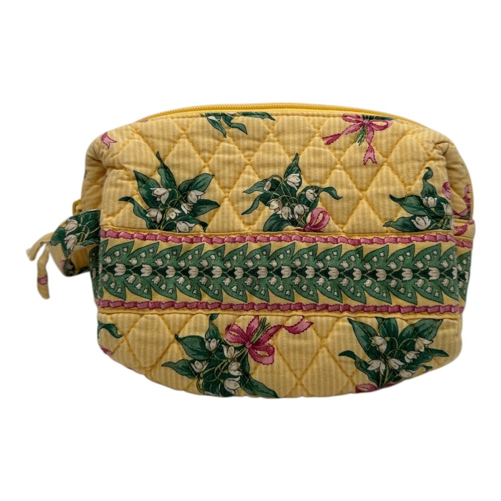Vera Bradley Yellow Hope Medium Cosmetic Retired Spring 2002 EUC